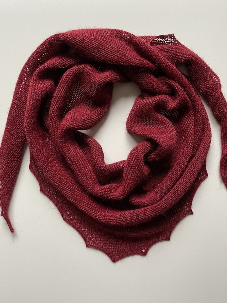 Chusta gładka, symetryczna, 100% Alpaka 3650 Bordowy