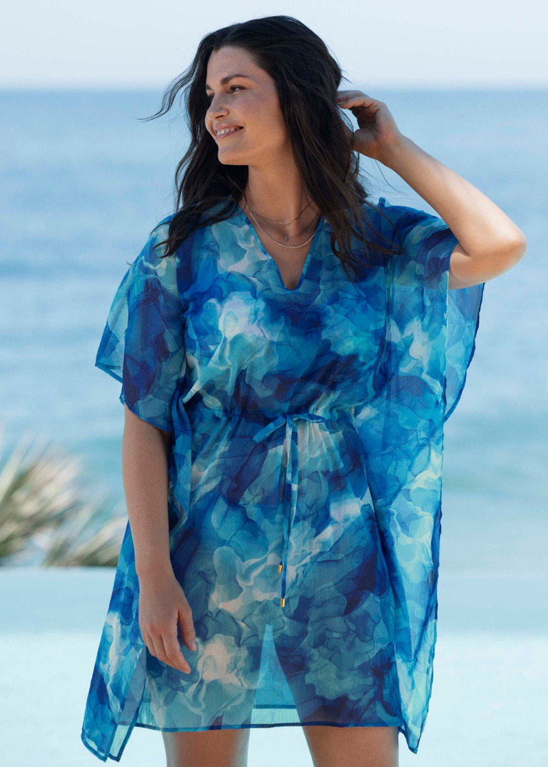 Tunika sukienka plażowa Fantasie Swim SAUNTON SANDS FS506094DAZ Kaftan Dazzling Blue