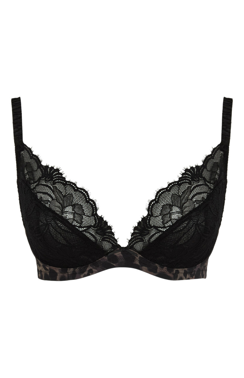 Biustonosz Panache CHERIE 11016 Demi Bra Black Animal