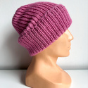 KIARA Turn-Up Beanie 100% Alpaca 9034 płatek róży