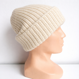 KIARA Alpaca Beanie 100% Alpaca 9039 Piasek