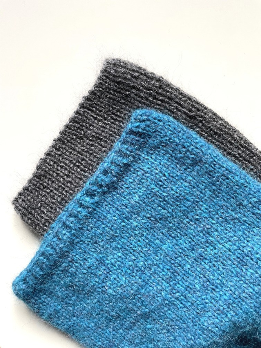 CHMURKA – czapka beanie z alpaki damska 11 zielono niebieski