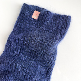 Ręcznie robiony KOMIN AUREA 100% Baby Merino plus moher i jedwab 13/28 Granatowy