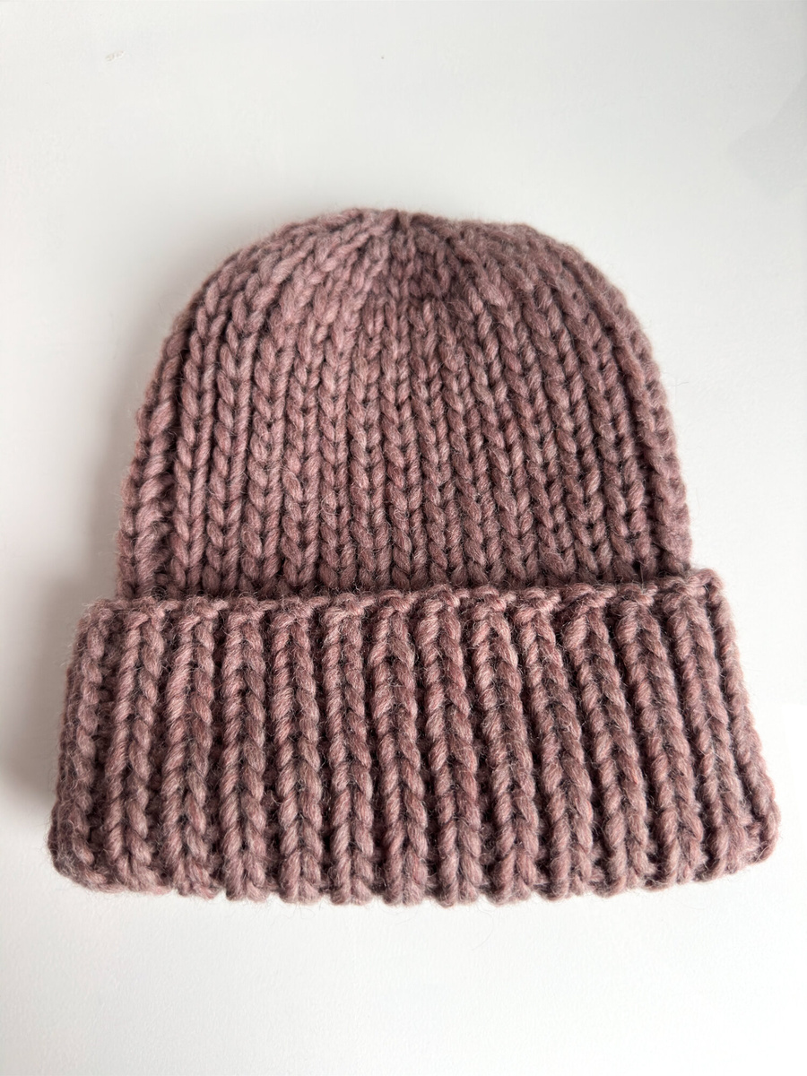JANKA Thick Wool Beanie 48 Nugat Nitkowe Love