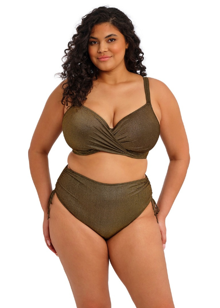 Figi kąpielowe Elomi Swim SUNSET SHIMMER ES803273GOR Adjustable Bikini Brief Gold Rush