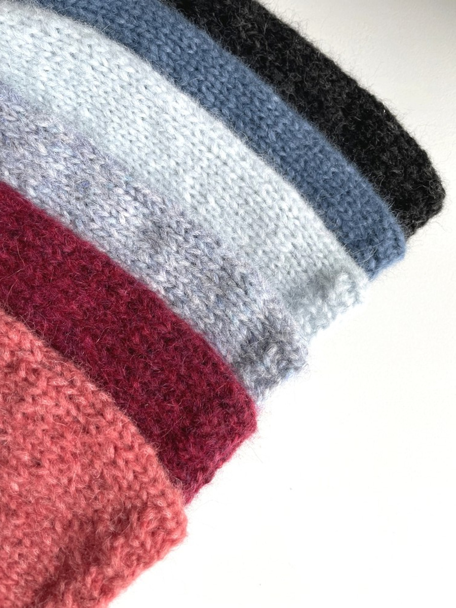 Ręcznie robiona czapka CHMURKA Alpaka 017 Jeans