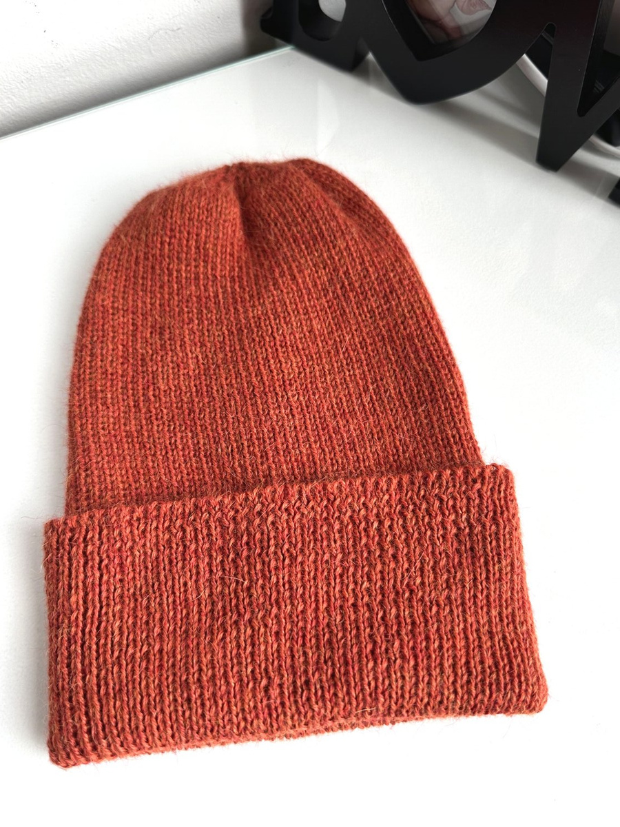 Czapka wywijana HELEN 100% Alpaka 2925 Rdza