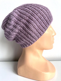 NANA – czapka merino beanie 100% baby merino 39 Fioletowa Orchidea