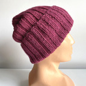 LAURIN Turn-Up Beanie 100% Alpaca 3770 Ciemna Fuksja