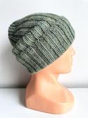 LAURIN Turn-Up Beanie 100% Alpaca 7323 Morska Mgła