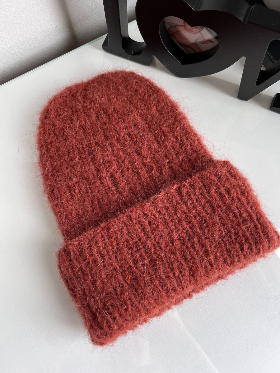 WATA CUKROWA Alpaca Beanie 19 Brick