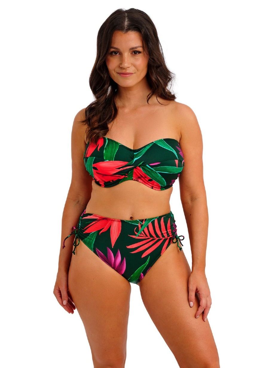 Majtki kąpielowe z wysokim stanem Fantasie PICHOLA FS503978MAG High Waist Bikini Brief Mangrove