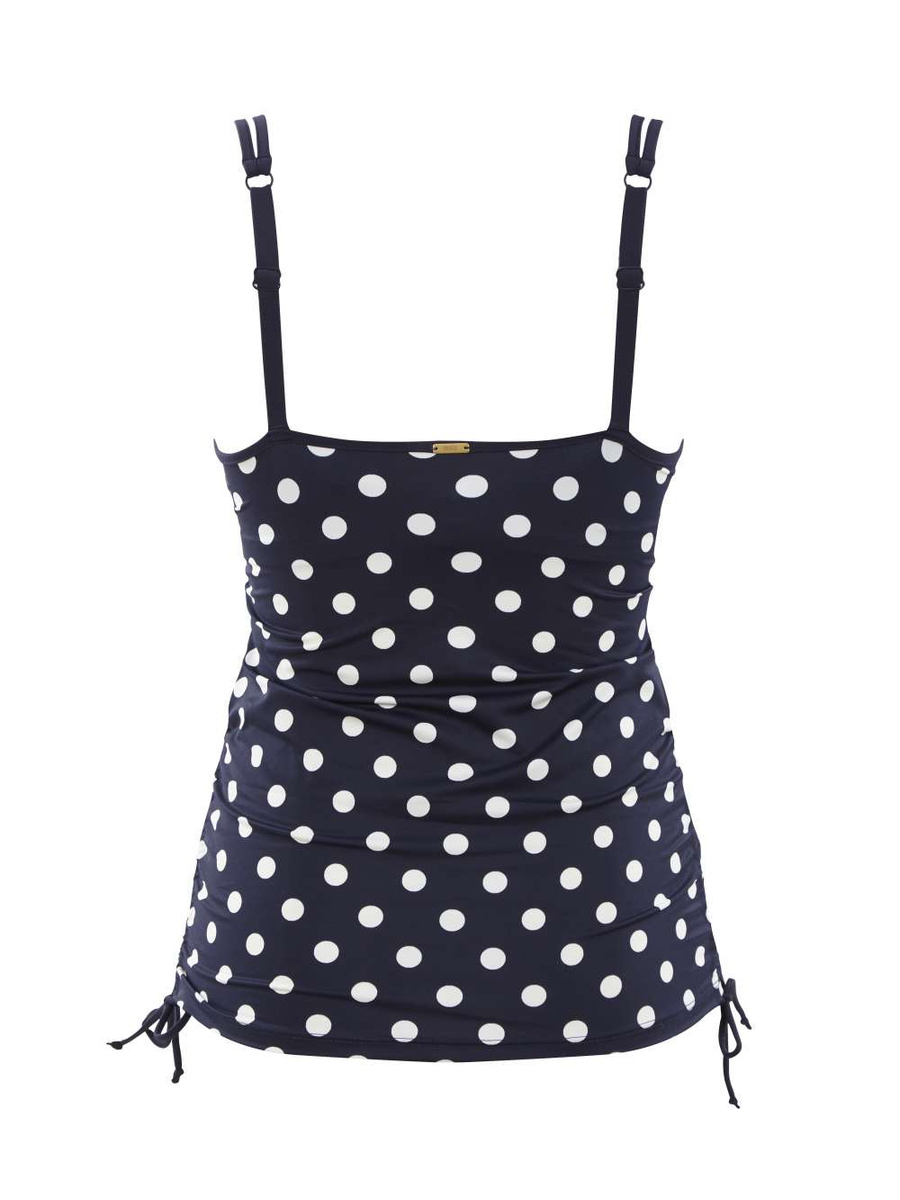 Tankini balkonowe Panache Swim ANYA RIVA SPOT SW1451 Balcony Tankini Top Navy/Vanilla