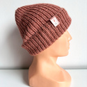 KIARA Turn-Up Beanie 100% Alpaca 9026 Blush Winter