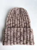 DAISY – czapka beanie ręcznie farbowana baby merino + moher i jedwab 114 Wanilia