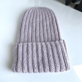 LAURIN Turn-Up Beanie 100% Alpaca 4010 Light Lavender