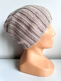 HELLI – czapka beanie z wełny baby merino 59 pszeniczny, jesienno-zimowa, unisex