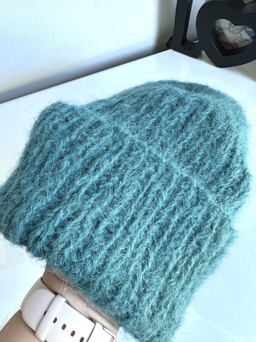 WATA CUKROWA – czapka z alpaki damska 8 Petrol niebieski