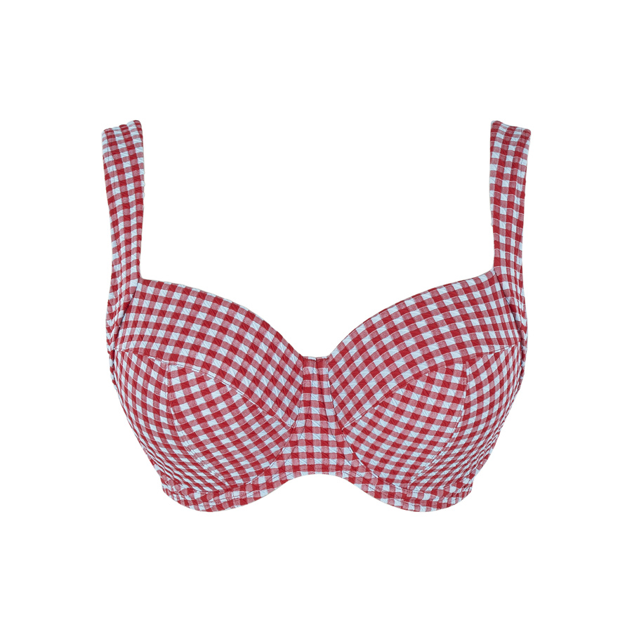 Biustonosz kąpielowy Panache Swim GINGHAM SW1722 OLIVIA Full Cup Bikini Top Red Gingham