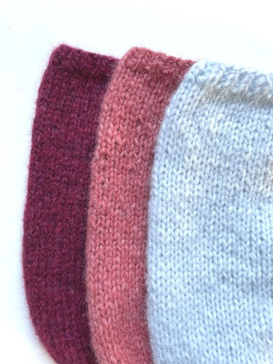 Ręcznie robiona czapka CHMURKA Alpaka 18 Poranna Mgła