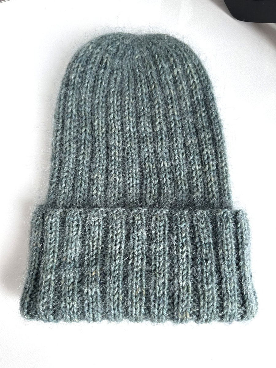 Ręcznie robiona czapka beanie AUREA 100% Ręcznie farbowana Baby Merino plus moher i jedwab Ziołowy Ogródek - edycja limitowana