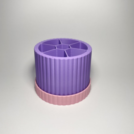 Spin & Sort Rotating Organizer for Crochet Hooks, Pens, Brushes - Lavender Rose