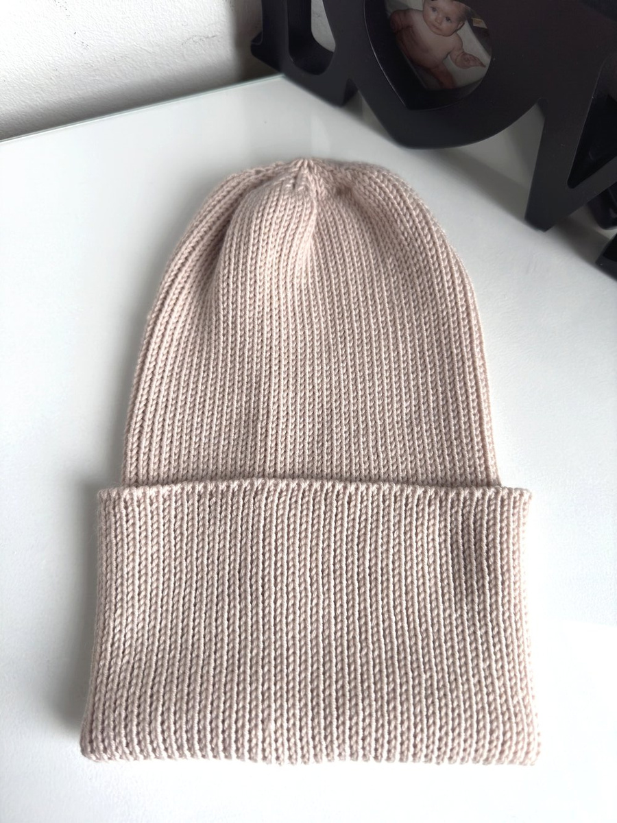 VARELLA – czapka merino beanie 100% Baby Merino 59 Pszeniczny, jesienno-zimowa, damska/męska/dziecięca