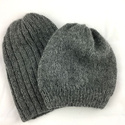 JONA– czapka z alpaki damska 100% alpaka 517 średni szary beanie zimowa