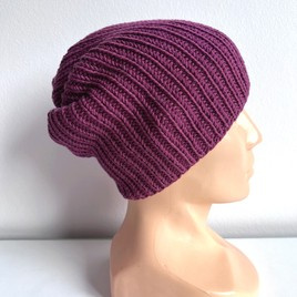 NANA – czapka beanie z wełny merino 100% baby merino 34 Wrzos