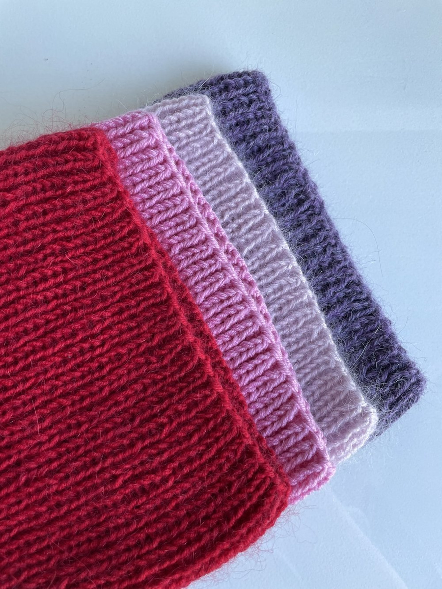 AUREA – ręcznie robiona czapka beanie merino + moher i jedwab damska 16/14 Czerwony