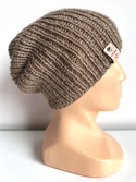 KIARA Beanie-Mütze aus 100% Alpaka 618 Nugat Beige