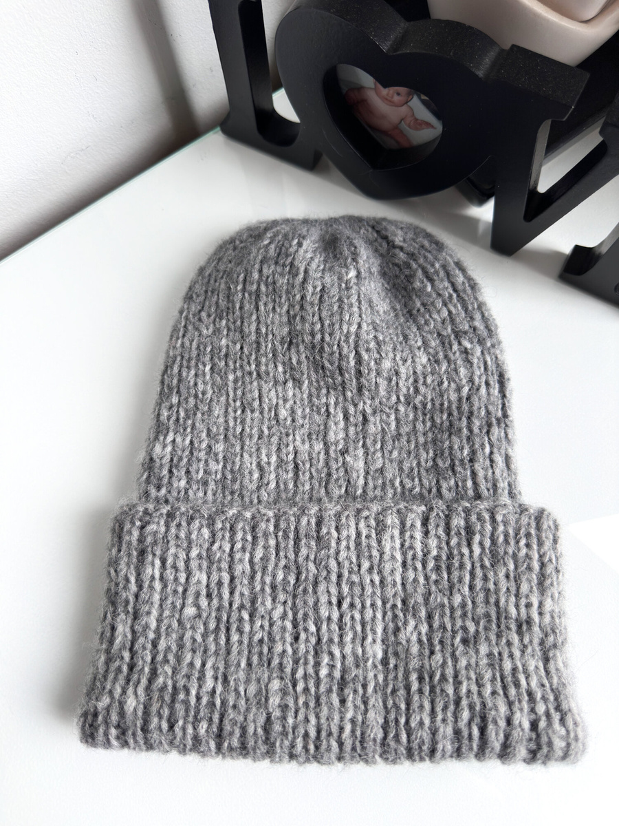 CHMURKA Handmade Women's Alpaca Beanie 04 Medium Grey