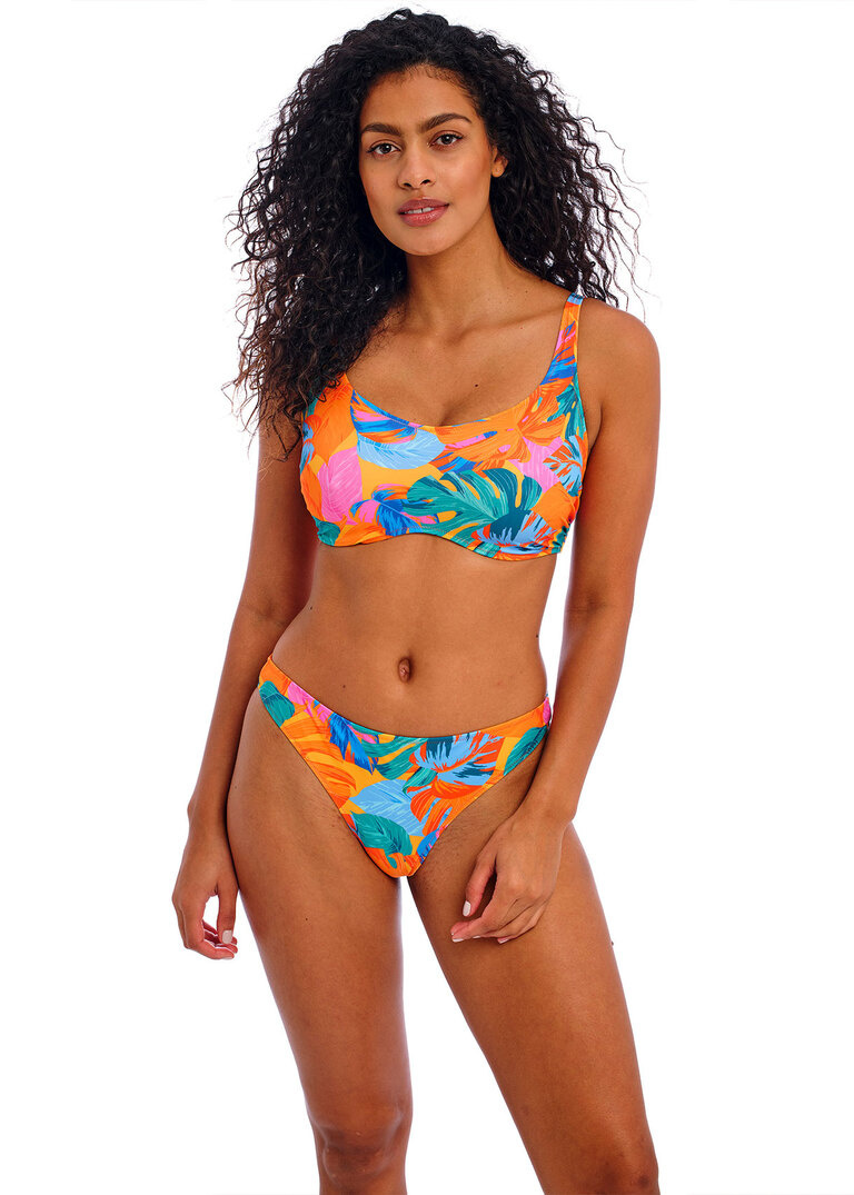 KOMPLET - Strój dwuczęściowy Freya ALOHA COAST - braletka z fiszbinami (32F + XS/S)