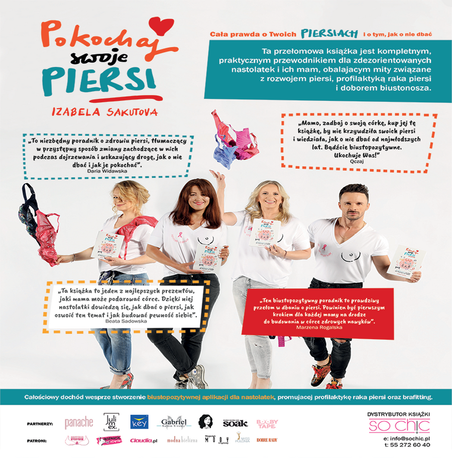 Książka "Pokochaj swoje piersi. Biustopozytywny poradnik dla dziewcząt i ich mam", Izabela Sakutova