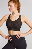 Biustonosz Panache Sport ENDURANCE 5022F Non Padded Sports Wired Bra Black/Latte