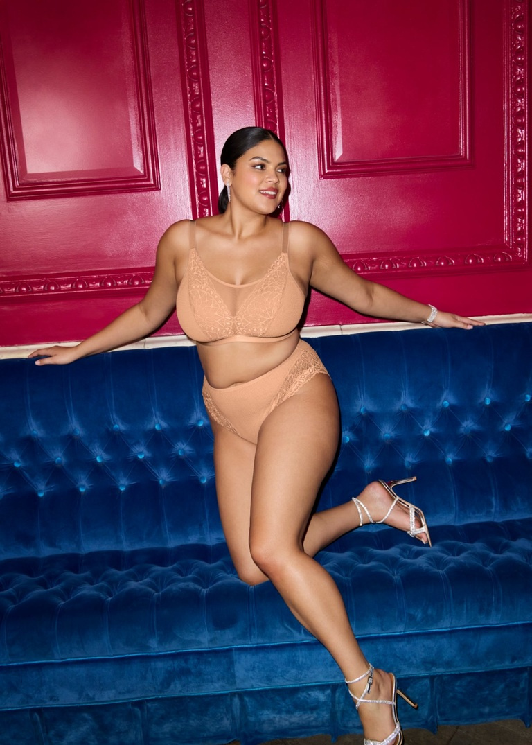 Biustonosz bezfiszbinowy Elomi TIERNIE EL303317SAH Non Wired Bralette Sahara