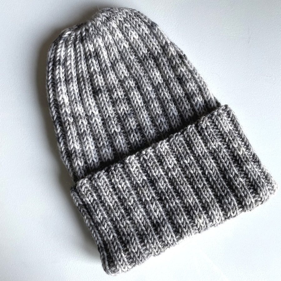 HELLI Mütze mit Umschlag aus Merinowolle Grau Unisex