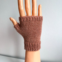 Wełniane Mitenki 100% Alpaka Blush