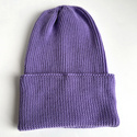 VARELLA – czapka beanie z wełny merino 100% Baby Merino 14 fioletowy, jesienno-zimowa