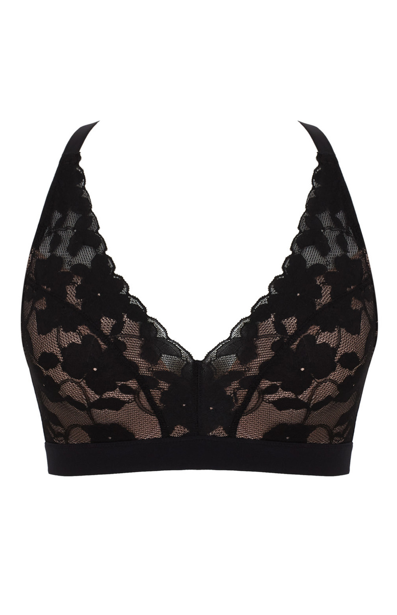 Bezfiszbinowy biustonosz Panache AMOUR 11145 Non Wired Bra Black/Pecan