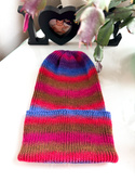 VARELLA Handgemachte Beanie-Mütze mit Umschlag aus Wolle 2911 multicolor