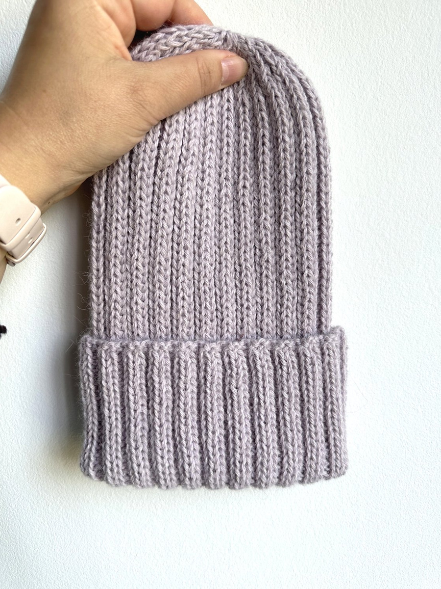 LAURIN Turn-Up Beanie 100% Alpaca 4010 Light Lavender