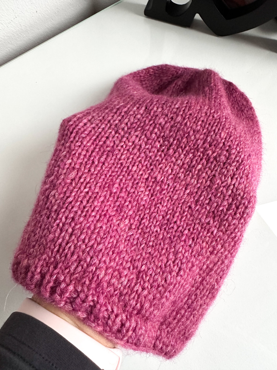 CHMURKA Handmade Women's Alpaca Beanie 14 Wrzos różowy