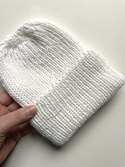 KIARA Turn-Up Beanie 100% Alpaca 101 White