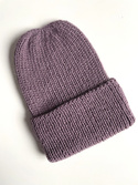 KIARA Turn-Up Beanie 100% Alpaca 3800 fiołkowo różowy