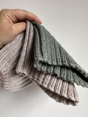 HELLI – czapka zimowa damska beanie z wełny baby merino 50 Zielona Szałwia