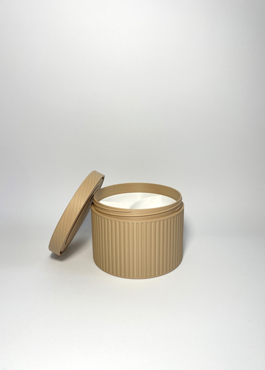 Okrągłe pudełko organizer na drobiazgi Kawa z mlekiem Mały