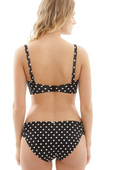 KOMPLET - Strój kąpielowy Panache Swim ANYA SPOT Black/White SW1013 Bandeau Bikini + figi kąpielowe SW1019 Gather Pant (30E)