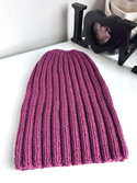 HELLI – czapka zimowa damska z wełny merino 100% Baby Merino 34 Wrzos beanie
