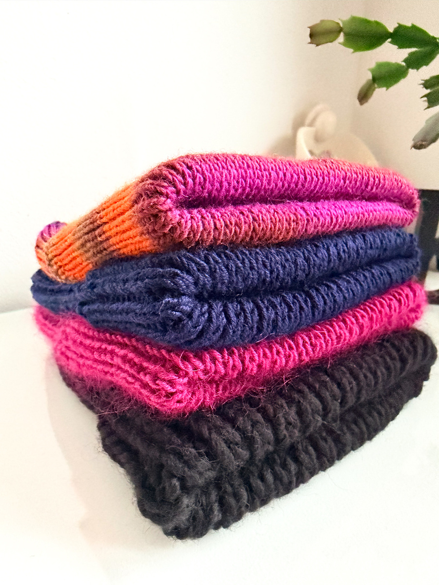 AUREA – czapka beanie handmade baby merino + moher i jedwab damska/dziecięca 41/17 Śliwka
